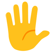 🖐️ Emoji Hand mit gespreizten Fingern Google Android 7.0.
