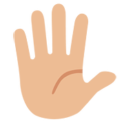🖐🏼 Emoji Hand mit gespreizten Fingern: mittelhelle Hautfarbe Google Android 7.0.