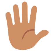 🖐🏽 Emoji Hand mit gespreizten Fingern: mittlere Hautfarbe Google Android 7.0.