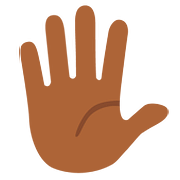 🖐🏾 Emoji Hand mit gespreizten Fingern: mitteldunkle Hautfarbe Google Android 7.0.