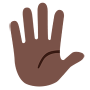 🖐🏿 Emoji Mão Aberta Com Os Dedos Separados: Pele Escura na Google Android 7.0.