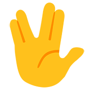 Emoji 🖖 Saluto Vulcaniano su Google Android 7.0.