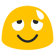 Emoji 😌 Faccina Sollevata su Google Android 7.0.