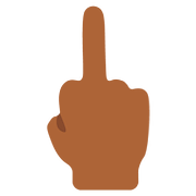 🖕🏾 Emoji Dedo Do Meio: Pele Morena Escura na Google Android 7.0.