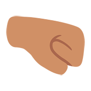 Emoji 🤜🏽 Pugno A Destra: Carnagione Olivastra su Google Android 7.0.