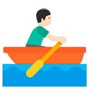 Emoji 🚣🏻 Persona In Barca A Remi: Carnagione Chiara su Google Android 7.0.