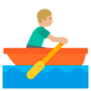 Émoji 🚣🏼 Personne Ramant Dans Une Barque : Peau Moyennement Claire sur Google Android 7.0.