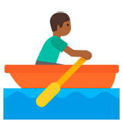 Émoji 🚣🏾 Personne Ramant Dans Une Barque : Peau Mate sur Google Android 7.0.
