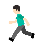 🏃🏻 Emoji Persona Corriendo: Tono De Piel Claro en Google Android 7.0.