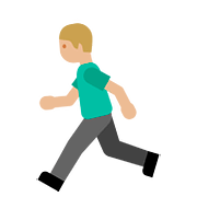 Emoji 🏃🏼 Persona Che Corre: Carnagione Abbastanza Chiara su Google Android 7.0.