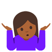 🤷🏾 Emoji Pessoa Dando De Ombros: Pele Morena Escura na Google Android 7.0.