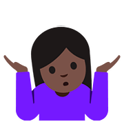 Emoji 🤷🏿 Persona Che Scrolla Le Spalle: Carnagione Scura su Google Android 7.0.