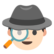 Emoji 🕵🏻 Detective: Carnagione Chiara su Google Android 7.0.