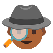 Emoji 🕵🏾 Detective: Carnagione Abbastanza Scura su Google Android 7.0.