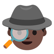 Emoji 🕵🏿 Detective: Carnagione Scura su Google Android 7.0.
