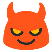 Emoji 😈 Faccina Con Sorriso E Corna su Google Android 7.0.