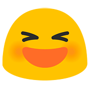 😆 Emoji grinsendes Gesicht mit zusammengekniffenen Augen Google Android 7.0.