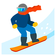 Émoji 🏂 Snowboardeur sur Google Android 7.0.