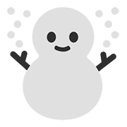 ☃️ Emoji Schneemann im Schnee Google Android 7.0.