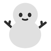 Emoji ⛄ Pupazzo Di Neve Senza Neve su Google Android 7.0.