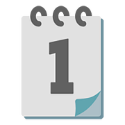 Emoji 🗓️ Calendario A Spirale su Google Android 7.0.