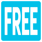 🆓 Emoji Wort „Free“ in blauem Quadrat Google Android 7.0.