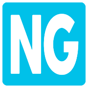 Emoji 🆖 Pulsante NG su Google Android 7.0.