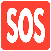Emoji 🆘 Pulsante SOS su Google Android 7.0.