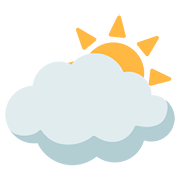 ⛅ Emoji Sonne hinter Wolke Google Android 7.0.
