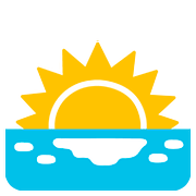 🌅 Emoji Sonnenaufgang über dem Meer Google Android 7.0.