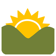 🌄 Emoji Sonnenaufgang über Bergen Google Android 7.0.