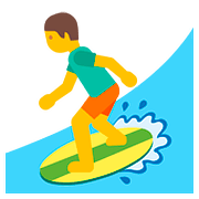 🏄 Emoji Persona Haciendo Surf en Google Android 7.0.