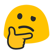 Emoji 🤔 Faccina Concentrata su Google Android 7.0.
