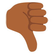 Emoji 👎🏾 Pollice Verso: Carnagione Abbastanza Scura su Google Android 7.0.