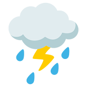 ⛈️ Emoji Wolke mit Blitz und Regen Google Android 7.0.
