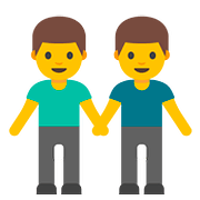 Émoji 👬 Deux Hommes Se Tenant La Main sur Google Android 7.0.