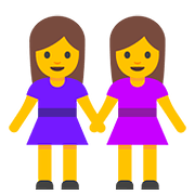 Émoji 👭 Deux Femmes Se Tenant La Main sur Google Android 7.0.