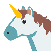 🦄 Emoji Rosto De Unicórnio na Google Android 7.0.