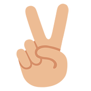 Emoji ✌🏼 Vittoria: Carnagione Abbastanza Chiara su Google Android 7.0.