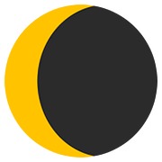 Émoji 🌘 Lune Décroissante sur Google Android 7.0.