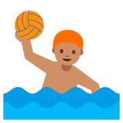 Émoji 🤽🏽 Personne Jouant Au Water-polo : Peau Légèrement Mate sur Google Android 7.0.