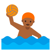 🤽🏾 Emoji Persona Jugando Al Waterpolo: Tono De Piel Oscuro Medio en Google Android 7.0.