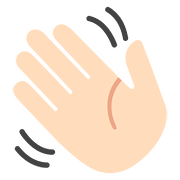 👋🏻 Emoji Mão Acenando: Pele Clara na Google Android 7.0.