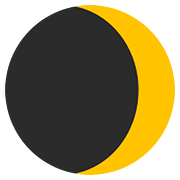 Émoji 🌒 Lune Croissante sur Google Android 7.0.