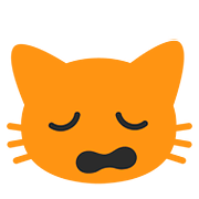 🙀 Emoji Rosto De Gato Desolado na Google Android 7.0.