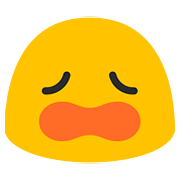 Emoji 😩 Faccina Esausta su Google Android 7.0.