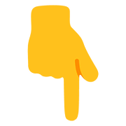 👇 Emoji Dorso Da Mão Com Dedo Indicador Apontando Para Baixo na Google Android 7.0.
