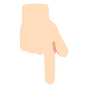 Emoji 👇🏻 Indice Abbassato: Carnagione Chiara su Google Android 7.0.