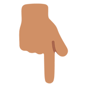 Emoji 👇🏽 Indice Abbassato: Carnagione Olivastra su Google Android 7.0.