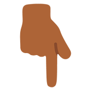 👇🏾 Emoji Dorso Da Mão Com Dedo Indicador Apontando Para Baixo: Pele Morena Escura na Google Android 7.0.